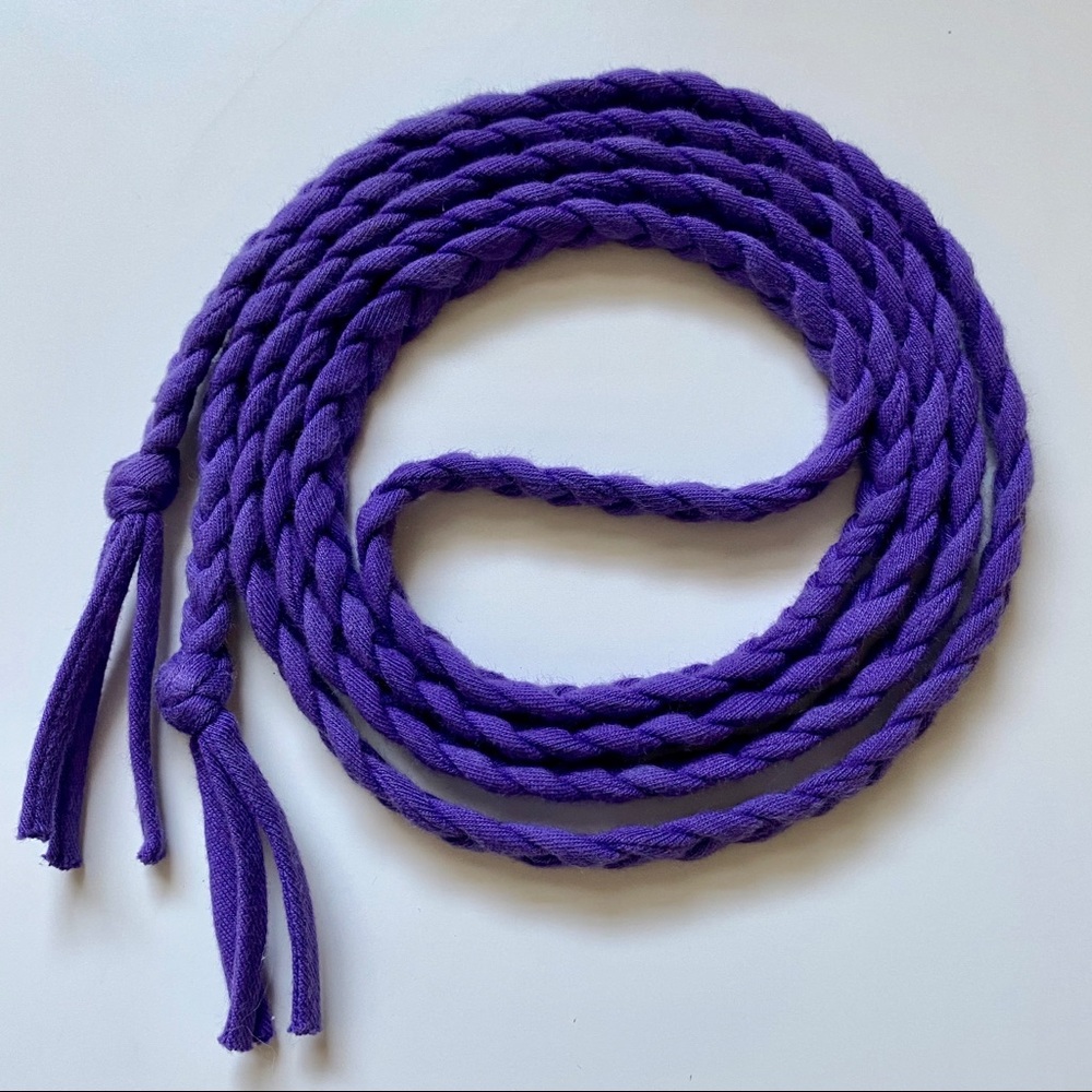 American Apparel Purple Braided Rope Belt